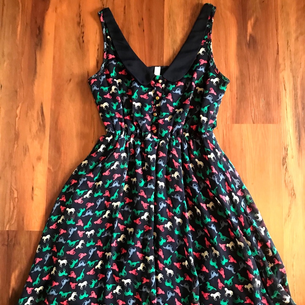 Xhilaration Dress with Horse Pattern